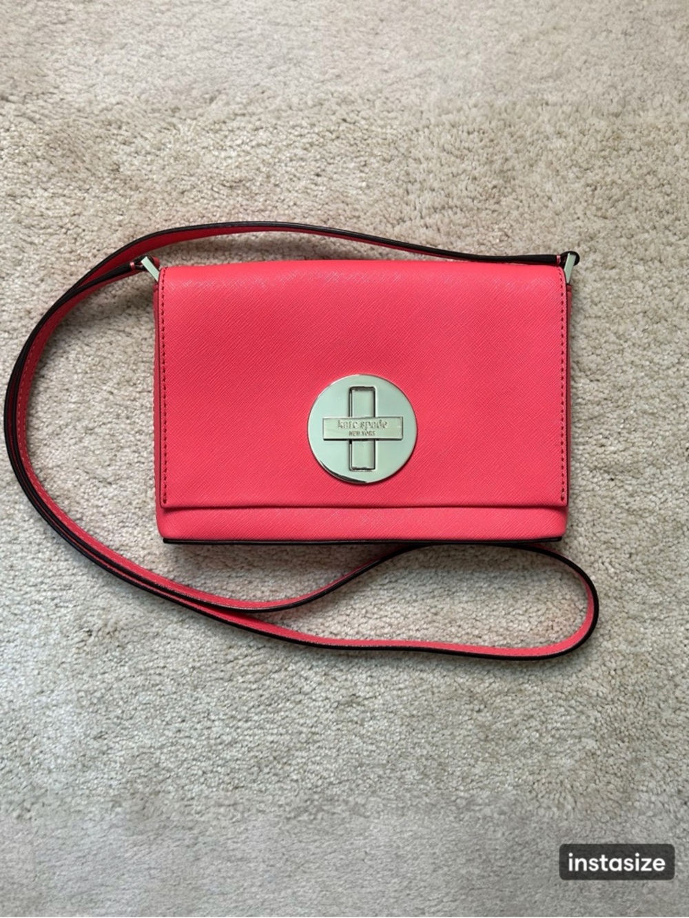 Kate Spade Coral Crossbody Turnlock Bag